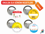 ilk gün rozetleri isimsiz, kişisiz ilk gün rozeti, okul açılış rozeti, ilk gün magnet